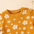 thumbnail image 5 of HCNTES Toddler Girl Outfit Daisy Print Ruffle Short Sleeve Tee and Shorts 2 Piece Set 12M 18M 24M 2T 3T Toddler Baby Girls Summer Outfits, 5 of 8