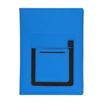 CrownLit A5 Ruled Diary, 192 Pages, Blue Cover with Pouch and Pen Holder