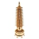 thumbnail image 2 of Estatua de torre de 9 niveles, adorno de templo oriental zen asiático, figuras doradas XL Gold-XL 13 Tier, 2 of 8