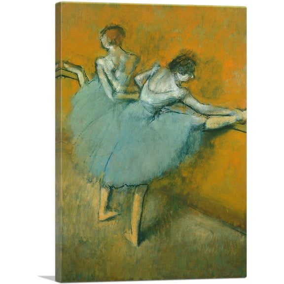 ARTCANVAS Dancers at the Bar 1888 Canvas Art Print by Edgar Degas - Size: 12" x 8" (0.75" Deep)
