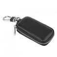 thumbnail image 4 of PU Leather Car Smart Key Keychain Holder Case Remote Key Fob Bag Black, 4 of 8