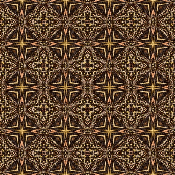 Ahgly Company Indoor Square Patterned Black Bean Brown Area Rugs, 8' Square