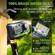 RainPoint Hose Timer, 1-Zone Large Screen Sprinkler Timer Programmable Watering Controller , Brass Inlet, Green