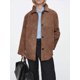 thumbnail image 3 of Abrigo Retro de un solo pecho para mujer, chaqueta informal de manga larga con solapa acolchada, Color sólido, ropa de calle para mujer, moda de otoño, nuevo, 3 of 5