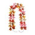 thumbnail image 6 of 6.56ft Artificial Maple Leaf and Pumpkin Garland, Autumn Thanksgiving Vine for Door, Mantel, Stair Rail, Table, Harvest Display and Seasonal Home Decor, C, 6 of 6