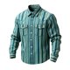 thumbnail image 3 of Ceisia Men's Loose Fit Vintage Multi-Green Stripe Print Long Sleeve Cotton Shirt Sky Blue S Gifts, 3 of 3