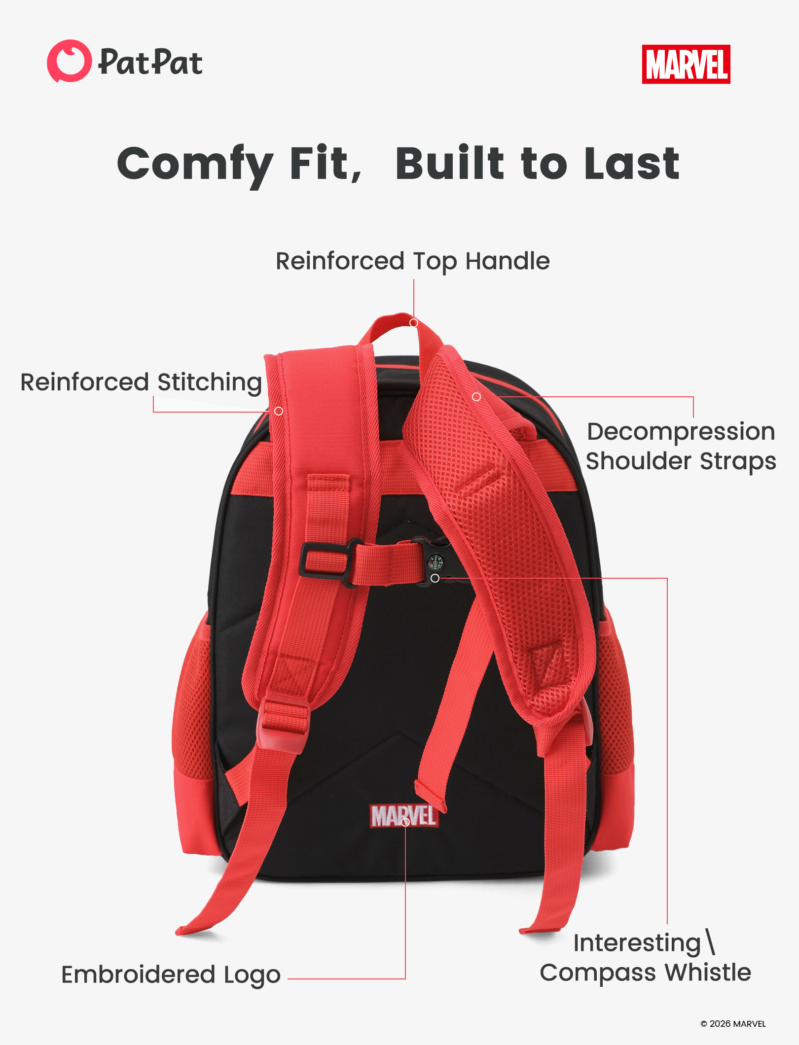 Mochila para niño de Spider-Man, resistente al agua, para escuela, para niños pequeños, para primaria 6