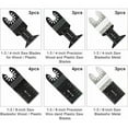 thumbnail image 2 of Paquete de 20 hojas de sierra oscilantes profesionales para madera/metal, multiherramienta universal con liberación rápida para Fein Multimaster, Ryobi, Milwaukee, Bosch, Dremel, Dewalt,, 2 of 5