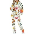 thumbnail image 1 of IROINNID Survêtement pour Femmes Ensemble 2 Pcs Velours Rabais Décontracté Imprimé Manches Longues Col Rond Chandail Haut + Pantalon Ensemble Tenue de Jogging, Rouge, 1 of 5