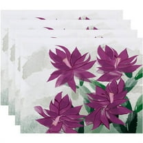 Holiday Essence Christmas Cactus Floral Print Placemat