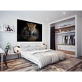 thumbnail image 2 of Mudket Leopard Reflection Black Background Canvas Wall Art, Modern Minimalist Wall Pictures for Living Room Print for Entryway Foyer Home Decor, Framed Ready to Hang - 12"L x 8"W, 2 of 9