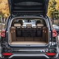 thumbnail image 2 of KUIFORTI Car Trunk Organizer Small SUV Trunk Organizers and Storage, Balck Leopard Print Car Organization Women Stylish Car Accessories with 4 Pockets, Leave Room for Buying and Shopping, 2 of 6