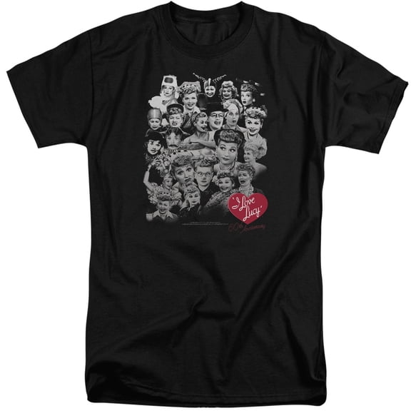 I Love Lucy 60 Years Of Fun S/S Adult Tall Black