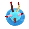thumbnail image 5 of Dog Birthday Party Supplies, Party Hat with Elastic Chin Strap, Soft Plush Cake Cap, Photo-Ready Dog & Cat Hat, Fits Small/Medium/Large, Dog Birthday Decorations & Gift(Blue), 5 of 5