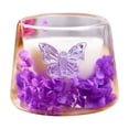 thumbnail image 2 of Queroig Double Walled Glass Coffee Mugs with Dried Flowers 150ml Heat Resistant Glass Tumbler for Home Office Afternoon Tea Cups Unique Gifts for Women, 2 of 7