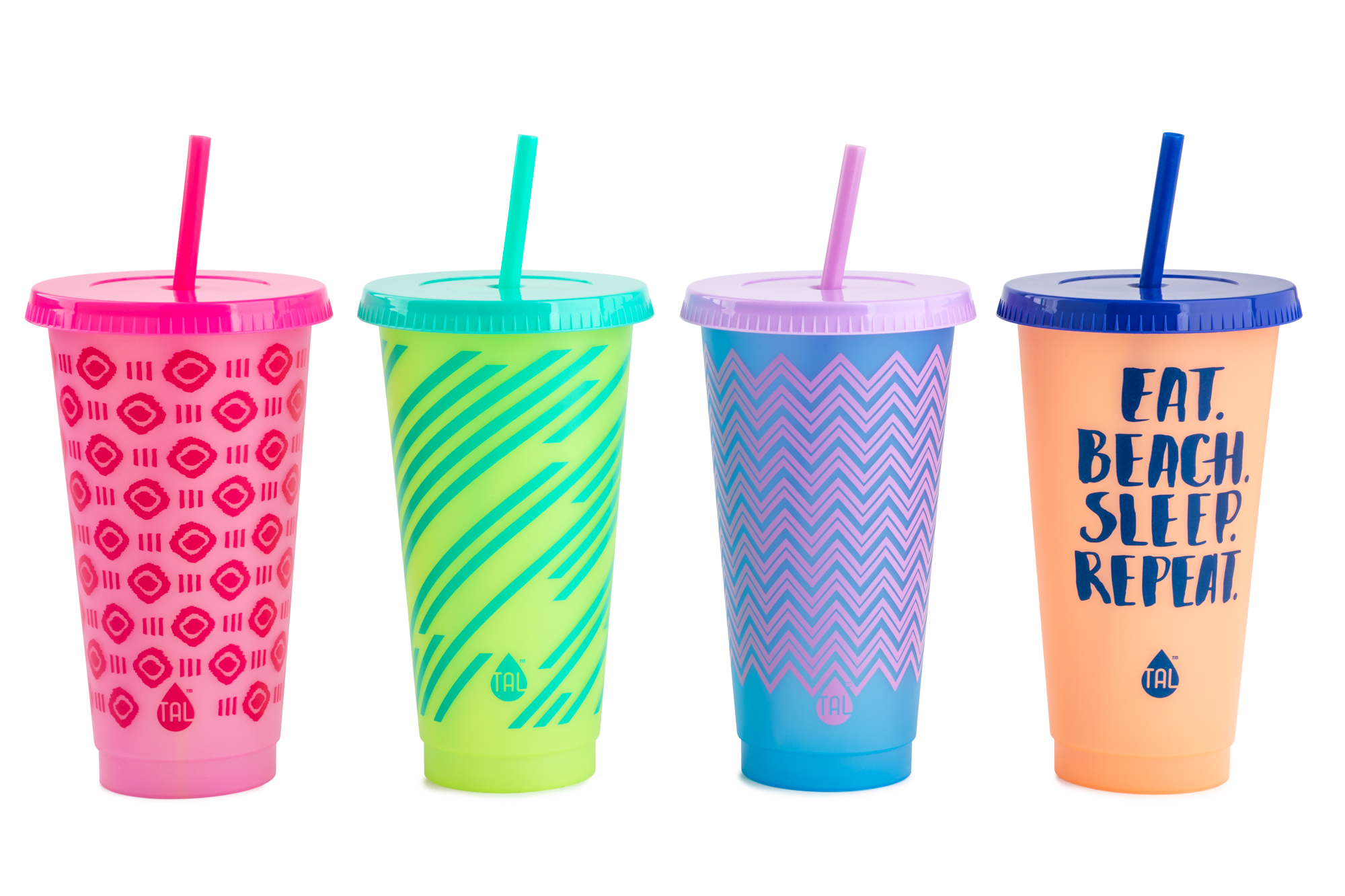 Color Changing Tumbler w//Straw 24pk