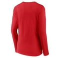 thumbnail image 3 of Women's Red Wisconsin Badgers Campus V-Neck Long Sleeve T-Shirt, 3 of 3