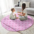 thumbnail image 3 of Pink Breast Cancer Round Blanket,Comfortable Soft Flannel Throw Blanket,All Season,Warm Lightweight Blankets for Sofa Bed Couch Living Room Chair 47"x47", 3 of 5