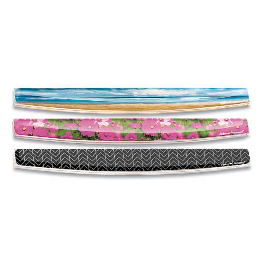 "Photo Gel Keyboard Wrist Rest with Microban Protection, 18.56 x 2.31, Sandy Beach Design | Bundle of 2 Each"