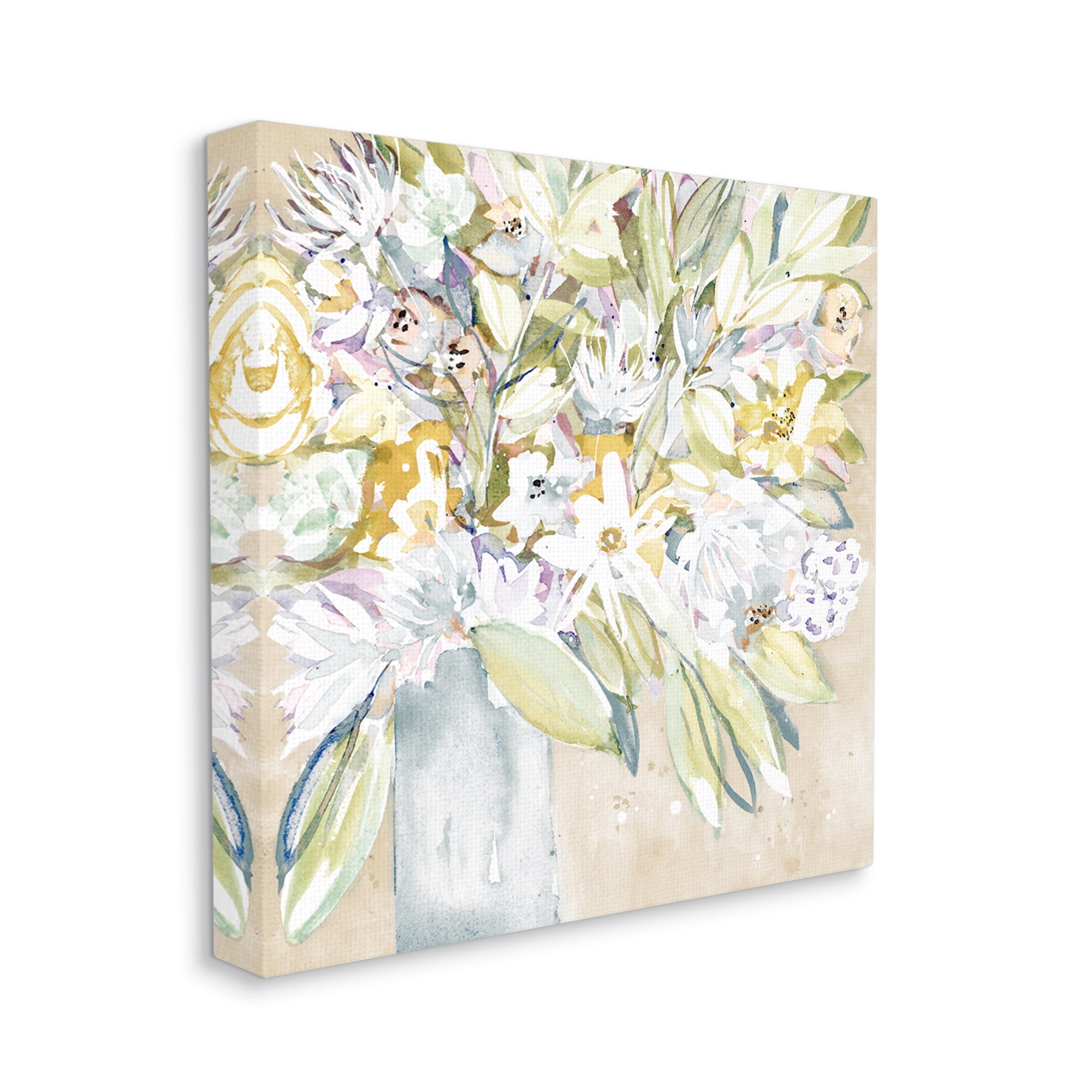 Stupell Industries Abstract Soft Bouquet Botanical & Floral Painting Gallery Wrapped Canvas Art Print Wall Art, 36 x 36