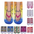 thumbnail image 3 of Lovskoo 2024 Cute Novelty Crew Socks Mens Womens Fashion Socks Canvas Shoes Three Dimensional Print No Show Ankle Socks Sweat-Absorbent Socks Trendy Casual Combed Cotton Socks Multicolor, 3 of 4