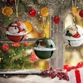 thumbnail image 5 of Christmas Tree Ornament Metal Rustic Jingle Bell Hanging Ornaments With Snowman Santa, Decorative Sleigh Bells Winter Decor, Xmas Holiday Decoration For Home Tree, Wreath, Garland, 5 of 9