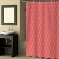 thumbnail image 2 of Fabric Shower Curtain Pink Red Long Wave Pattern Texture Shower Curtains with 12 Hooks Waterproof Machine Washable Bath Curtains for Bathroom, 72 x 84in, 2 of 6