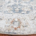 thumbnail image 4 of SAFAVIEH Baltimore Dimas Distressed Polyester Machine Washable Area Rug, Light Gray/Blue, 6'7" x 6'7" Round, 4 of 11