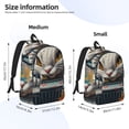thumbnail image 2 of Yiaed Vibrant Bunny Ride Print Laptop Backpack Travel Canvas Backpack Vintage Aesthetic Backpack for School Knapsack Plain Backpack Backpack for School-, 2 of 5