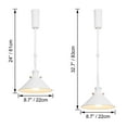 thumbnail image 3 of FSLiving Adjustable Height Track Pendnat Light J-Type Retractable Lift Track Spotlight with Telescoping Rod Adjustable Gimbaled Lamp-Post Juno Track DIY Cover Lamp, White - 1 Light, 3 of 9