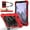 Red, variant on Shockproof Case for Samsung Galaxy Tab A9 8.7 Inch SM-X110 X115 X116, Rugged Hybrid Protection Drop Proof Cover with Shoulder Strap & Hand Strap Rotating Kickstand Kids Friendly Case,Navyblue