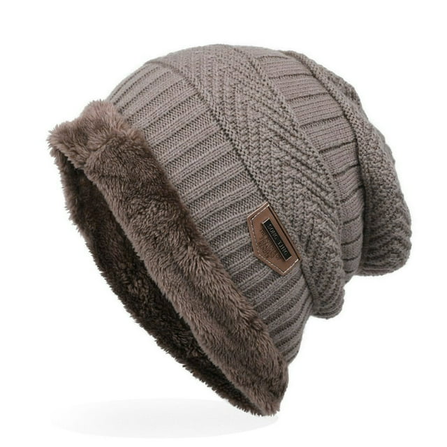 Foreign Trade Labeling Knitted Cap Velvet Wool Cap Winter Outdoor Ski Cap