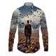 thumbnail image 4 of Camisa con solapa con estampado 3D de globos para hombre y mujer, camisas casuales de moda de manga larga, blusas con botones, ropa unisex de gran tamaño, 4 of 4