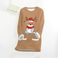 thumbnail image 4 of WEAIXIMIUNG Chandails en Molleton Courts pour Femmes Grande Taille Pull Thermique à Manches Longues Col Rond avec Poche, 4 of 5