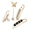 thumbnail image 1 of Broches 4 broches de para mujer, cierres de Clip decorativos ajustables, prendedores de para manualidades DIY para , gemelos, , estilo yo Estilo I Magideal Broches, 1 of 7