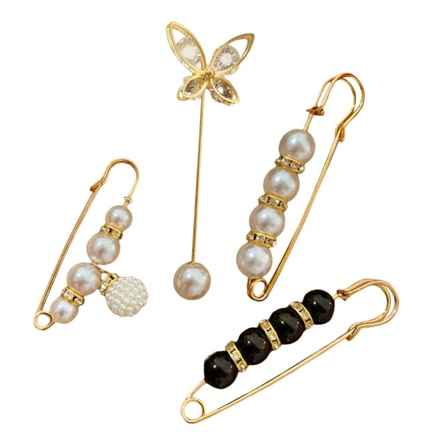 Broches 4 broches de para mujer, cierres de Clip decorativos ajustables, prendedores de para manualidades DIY para , gemelos, , estilo yo Estilo I Magideal Broches