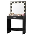 thumbnail image 4 of Tcbosik Makeup Vanity Desk with Lighted Mirror and Storage Drawer, 54.3" Dressing Table for Bedroom, Black, 4 of 6