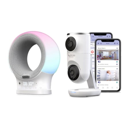 Hubble Dual Vision Smart HD Baby Monitor+ Eclipse Bundle - The Hubble Complete Baby Monitoring & Soothing Bundle.
