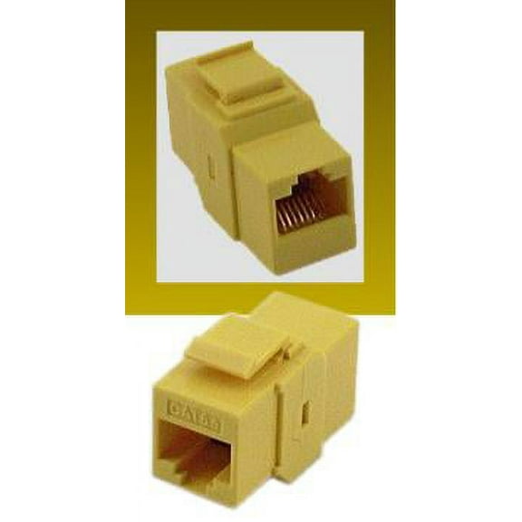 IEC RJ4508F-F-MYEL5 RJ4508 Keystone Connector Female to Female Category 5e Yellow