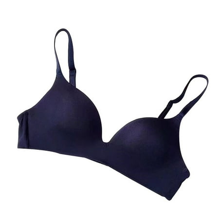

Women Girls Free Sleep Brassiere Sexy Lingerie Underwear Seamless Bra Breathable Thin Soft B Cup Bra Intimates Dark blue 85B