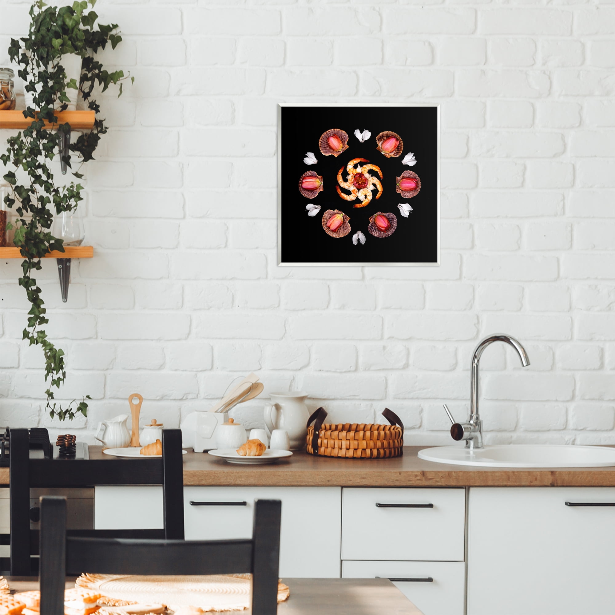 Stupell Industries Seashells & Tulips Symmetry Wall Plaque Art, design by Beth Adoette