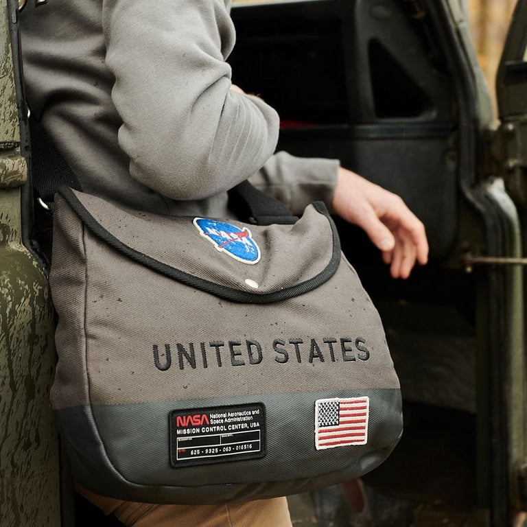 Red Canoe NASA Backpack - 20L Casual Daypack For Kids & Adults, Gray Space-Themed Bag