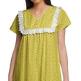 thumbnail image 3 of Moomaya Chemise de Nuit d'Allaitement à Col en V pour Femmes, Manches Courtes Imprimées, 3 of 5