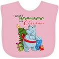 thumbnail image 3 of Inktastic I Want a Hippopotamus for Christmas Boys or Girls Baby Bib, 3 of 4