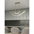 thumbnail image 6 of Alora Lighting Lp317448-Unv Aryas 48" Wide Led Linear Chandelier - Brass, 6 of 7