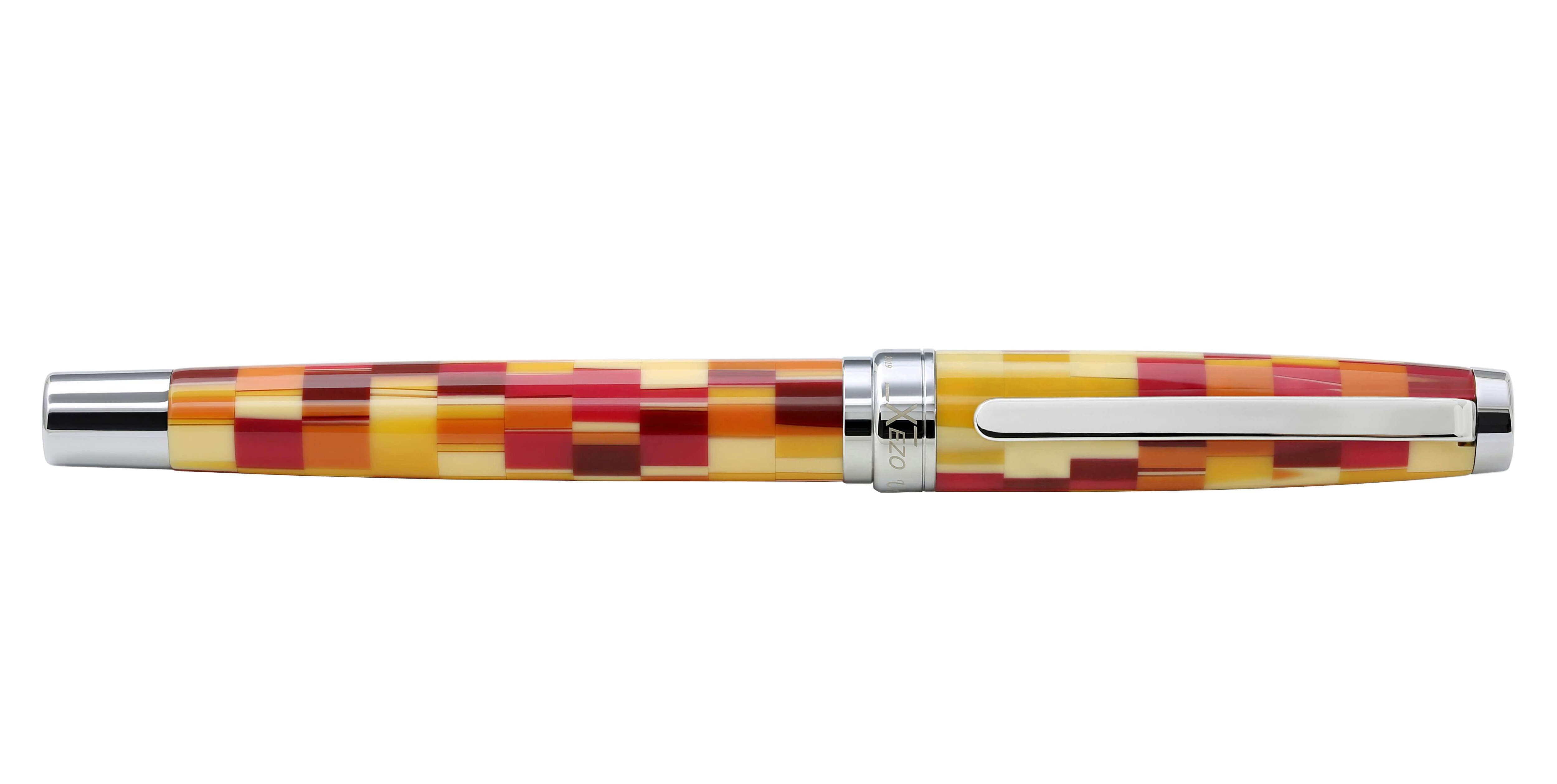 Xezo Urbanite I Acrylic  Brass Fountain Pen (Fine Nib) - Retro Red