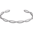thumbnail image 4 of 14K White Rope Cuff Bracelet in 14k White Gold, 4 of 5