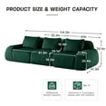 thumbnail image 4 of 3-seater 114" Modern Modular Sectional Sofa for Living Room,Flannelette Fabric,Oversized 3-Seater Couch,Boneless Sofa,Deep Seat,Buckle Connection,Anti-slip Design,No Assembly (Green), 4 of 11