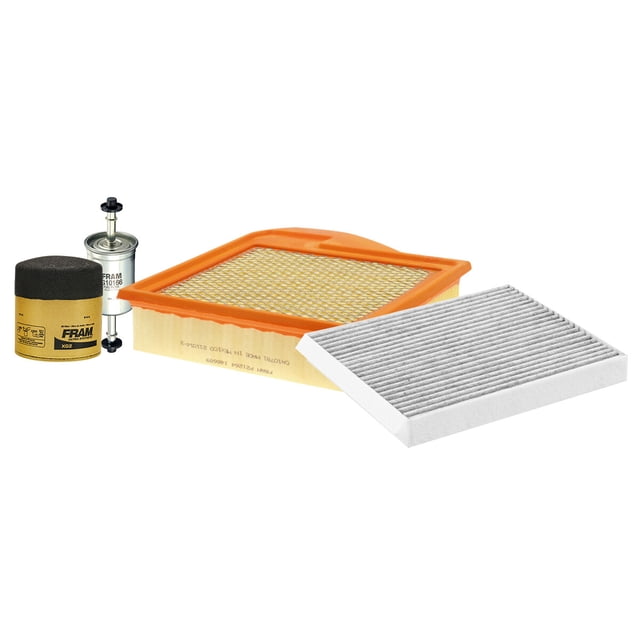 Kit De Filtro De Aire, Filtro de Aceite Sintético, Filtro de Combustible y Filtro de Cabina 4 PIEZAS Compatible con Ford Mustang V8 4.6L 2010