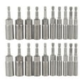 thumbnail image 1 of 20Pc 1/4 Inch Wrench Hex Bit Socket Set Deep Long 1/2 Inch Impact Drill Socket Adapter Drill Bits,20 * Drill Socket,Silver & grey, 1 of 9